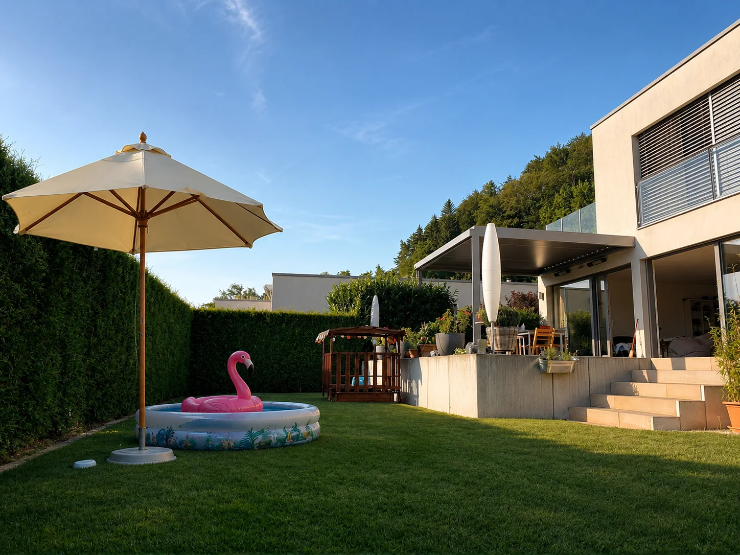 Voll möbliert: 170 m² Gartenwohnung in Stallikon