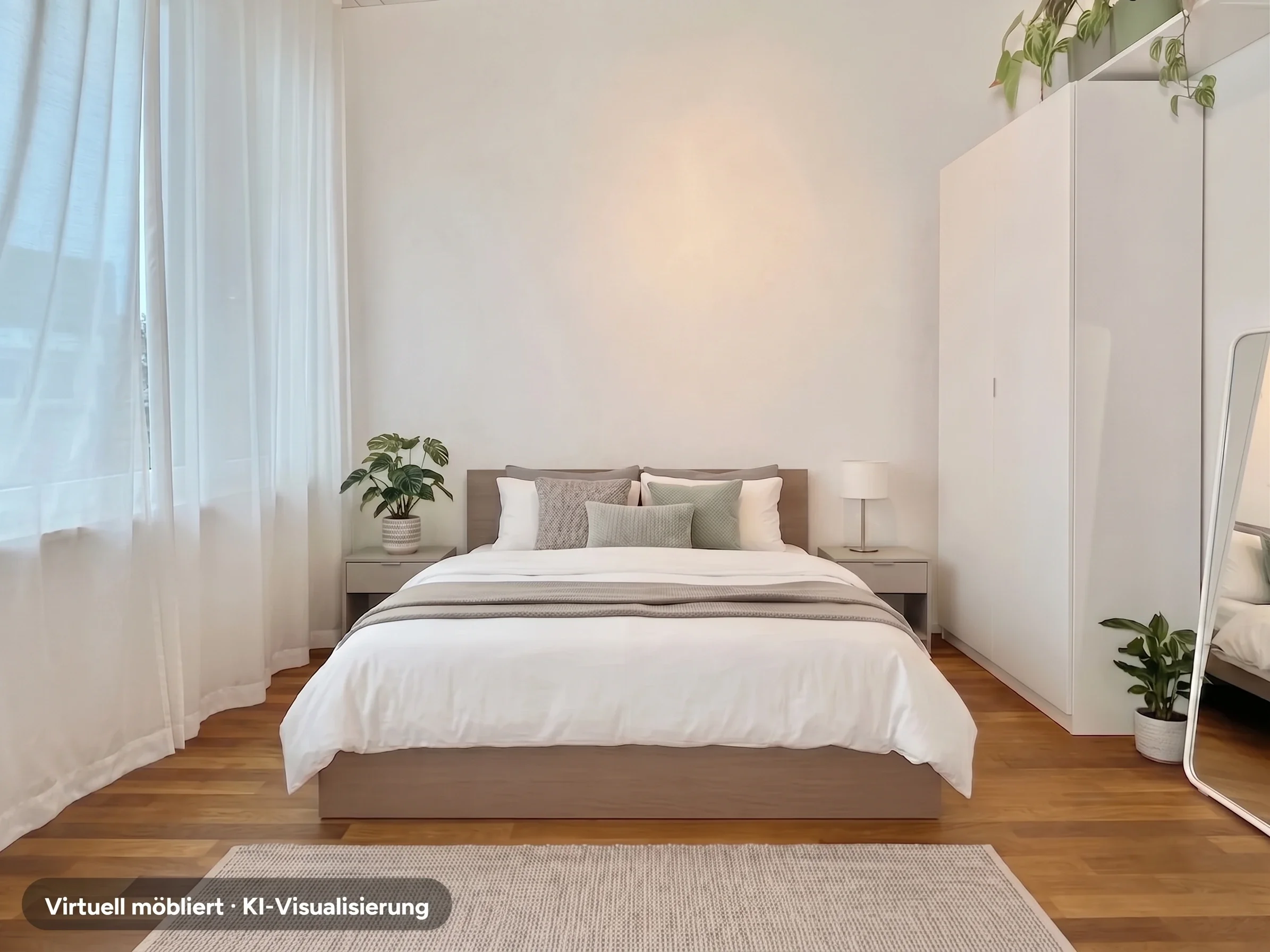 Befristet, möbliert: Moderne Maisonette mit privatem Dachgarten